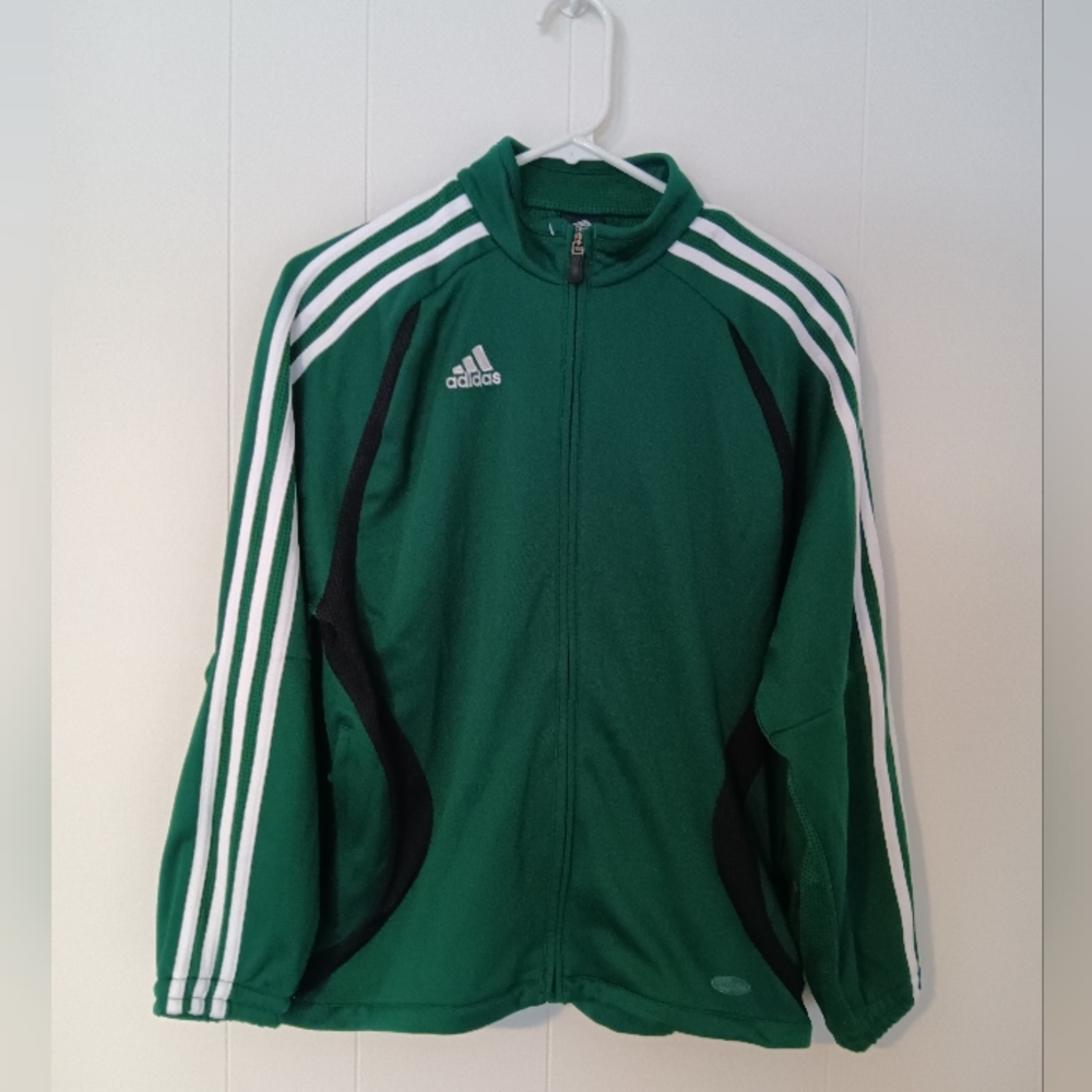 Women's Lightweight Track Jacket with Mesh Green white Black